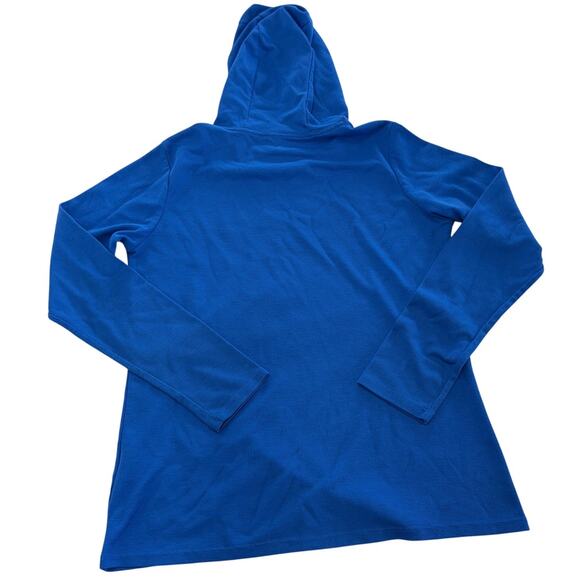 Nike Hoodie Womens Medium Blue Dri Fit Just Do It Therma Pullover - Picture 2 of 8